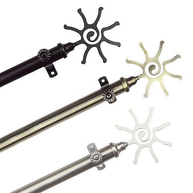 Rod Desyne Sun 13/16" Single Curtain Rod 66"-120"