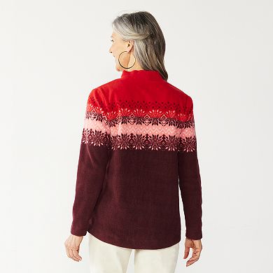 Women's Croft & Barrow® Microfleece Mockneck Sweatshirt
