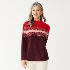 Women's Croft & Barrow® Microfleece Mockneck Sweatshirt