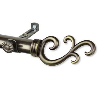 Rod Desyne Swan 13/16" Single Curtain Rod 120" - 170"