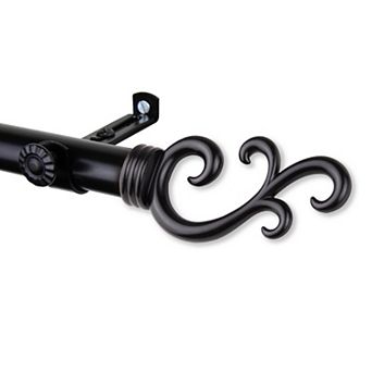 Rod Desyne Swan 13/16" Single Curtain Rod 120" - 170"