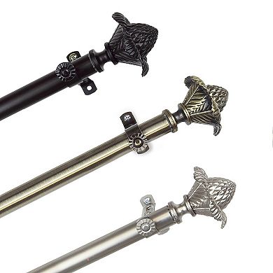 Rod Desyne Bloom 13/16" Single Curtain Rod 48"-84"