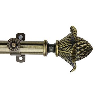 Rod Desyne Bloom 13/16" Single Curtain Rod 48"-84"