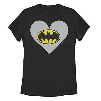 Juniors' DC Comics Valentine's Day Batman Heart Graphic Tee