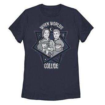 Juniors' Scooby-Doo Scoobynatural When Worlds Collide Tee