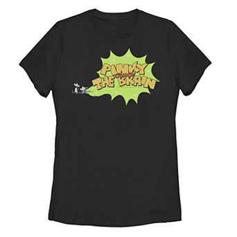 Juniors' Pinky And The Brain Ray Gun Graphic Tee