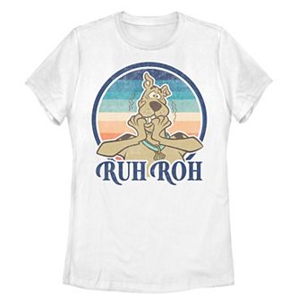 Juniors' Scooby-Doo Ruh Roh Retro Graphic Tee