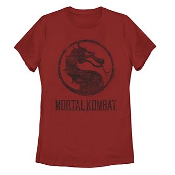 Juniors' Mortal Kombat Splatter Logo Graphic Tee