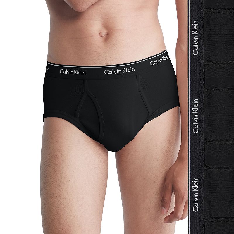 Mens Calvin Klein 3-Pack Cotton Classic Briefs, Size: Small, Black