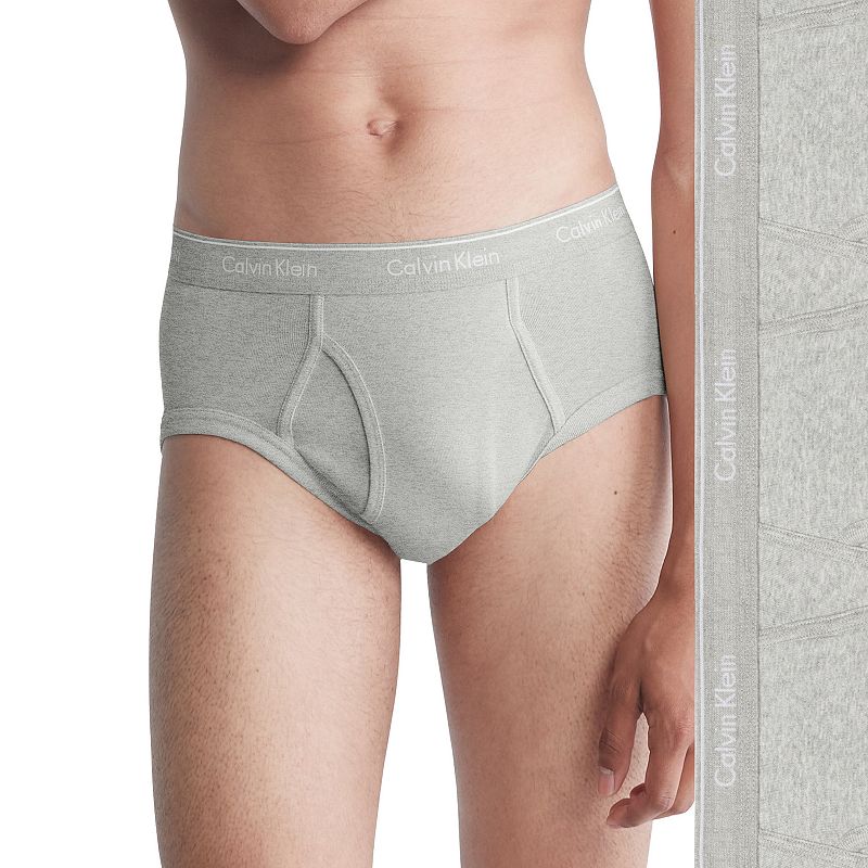 Mens Calvin Klein 3-Pack Cotton Classic Briefs, Size: Small, Grey
