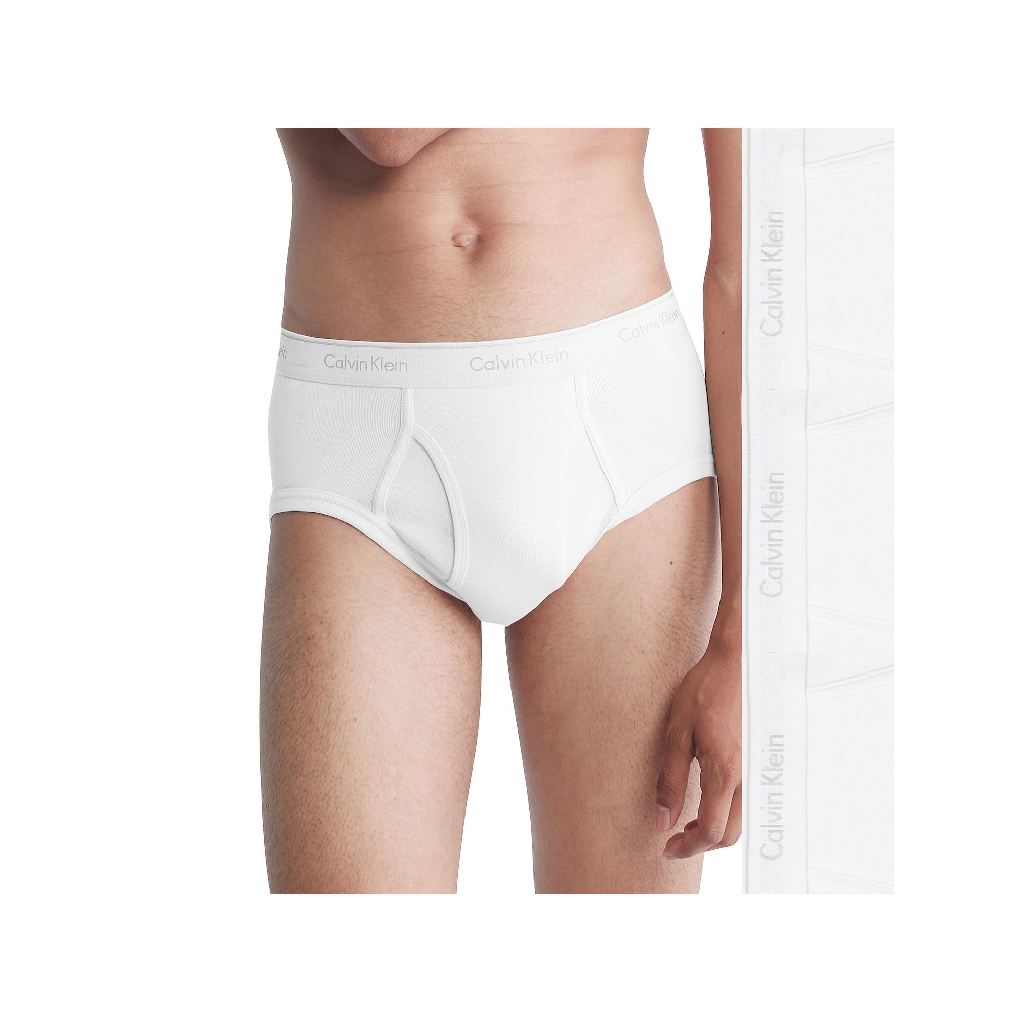 Mens Calvin Klein 3-Pack Cotton Classic Briefs, Size: Small, White