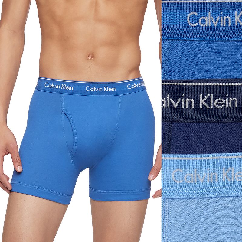 Mens Calvin Klein 3-Pack Cotton Classics Boxer Briefs, Size: Small, Red Ov