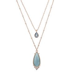 LC Lauren Conrad Filigree Leaf Y Necklace, Women's, Silver
