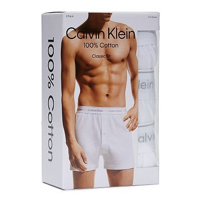 Calvin Klein Men s Cotton Classics 3 Pack Knit Boxer