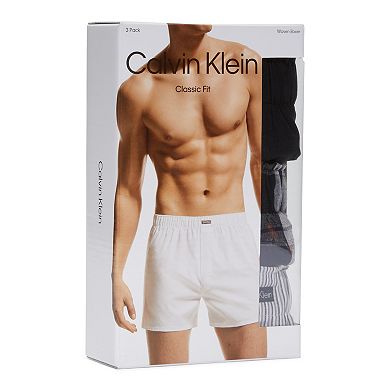 Men's Calvin Klein 3-pack Cotton Classics Woven Boxers
