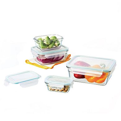 Glasslock Oven and Microwave Safe Glass Food Storage Containers 8 Piece Set