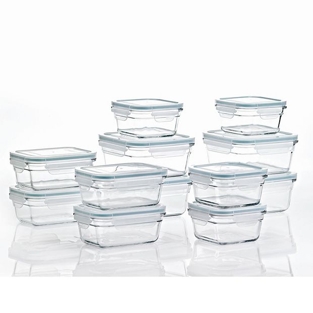 Razab 24 Piece Glass Food Storage Containers w/Airtight Lids - Microwave