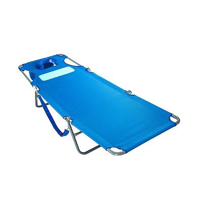 Ostrich Comfort Lounger Face Down Sunbathing Chaise Lounge Beach Chair, Blue