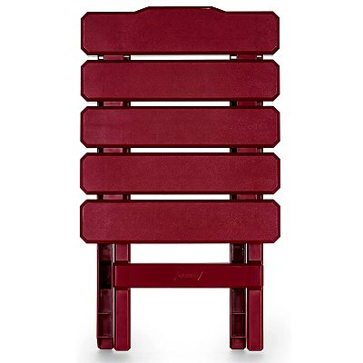 Camco 51684 Outdoor Camping Regular Adirondack Plastic Folding Side Table Red