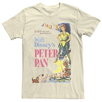 Disney's Peter Pan Vintage Cartoon Poster Men's Tee