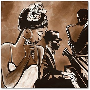 COURTSIDE MARKET Jazz Player Canvas Wall Art