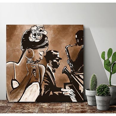 COURTSIDE MARKET Jazz Player Canvas Wall Art