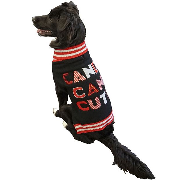 Woof Candy Cane Pet Sweater