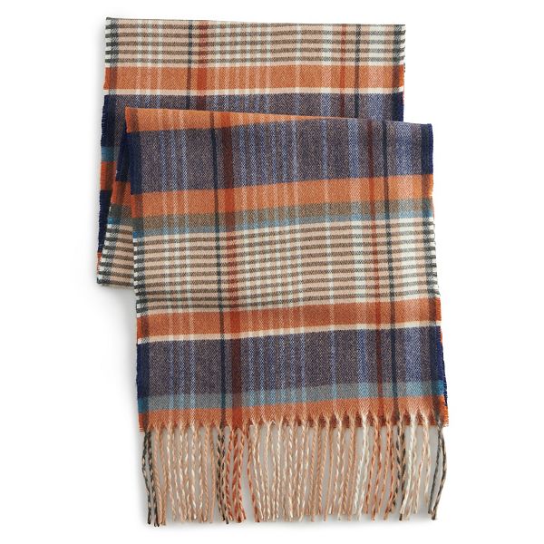 1PC Men Scarf blue solid color Classic Autumn & Winter Warm Soft plain Scarf  Fashion Casual Tassel Scarf business daily use