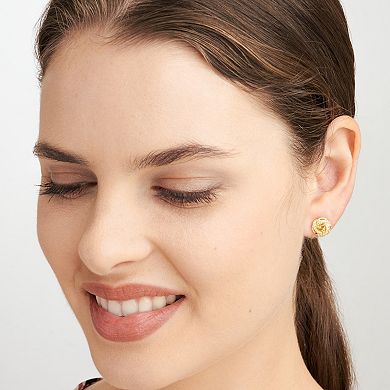 Tokens of Love Sterling Silver Citrine Birthstone Love Knot Stud Earrings