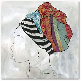 COURTSIDE MARKET Bright Scarf II Canvas Wall Art