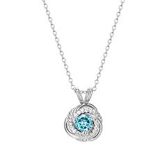 Blue Topaz Sterling retailer Pendant & Chain New W Tag MSRP 250.00 Kohls