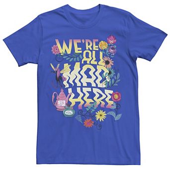 Disney's Alice In Wonderland Wavy All Mad Here Men's Tee