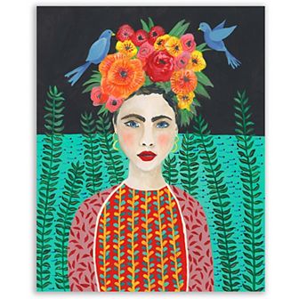 COURTSIDE MARKET Frida Headdress II Canvas Wall Art