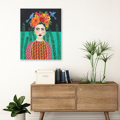 COURTSIDE MARKET Frida Headdress II Canvas Wall Art