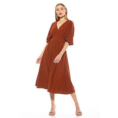 green emerald velvet dress Fit and Flare Floral Dress in Beige main image 1