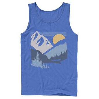 Men's Slanted Sun And Mountains Tank Top