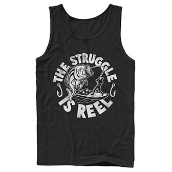 Men's Struggle Is Reel Text Tank Top