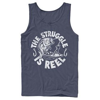 Men's Struggle Is Reel Text Tank Top
