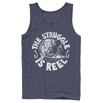 Men's Struggle Is Reel Text Tank Top