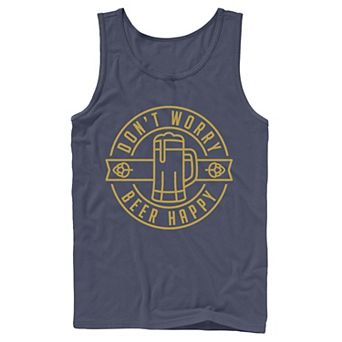 Men's Don't Worry Beer Happy Circle Tank Top