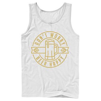 Men's Don't Worry Beer Happy Circle Tank Top