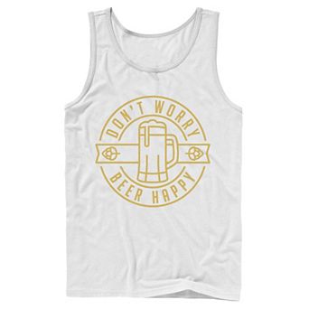 Men's Don't Worry Beer Happy Circle Tank Top