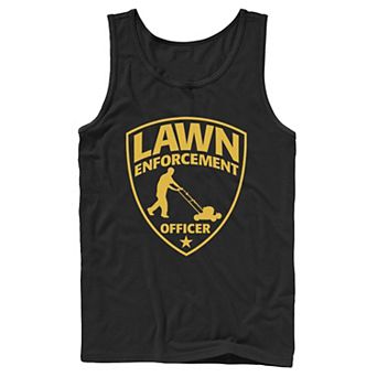 Men's Lawn Enforcement Officer Dad Father's Day Tank Top