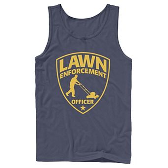 Men's Lawn Enforcement Officer Dad Father's Day Tank Top