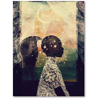 COURTSIDE MARKET The Sun Stars And Moon Canvas Wall Art