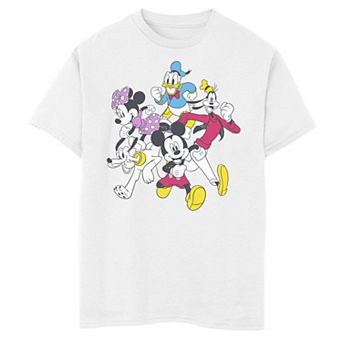 Disney's Mickey Mouse & Friends Boys 8-20 Group Shot Simple Graphic Tee