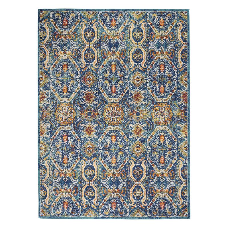 Nourison Allur Global Area Rug, Blue, 9X12 Ft