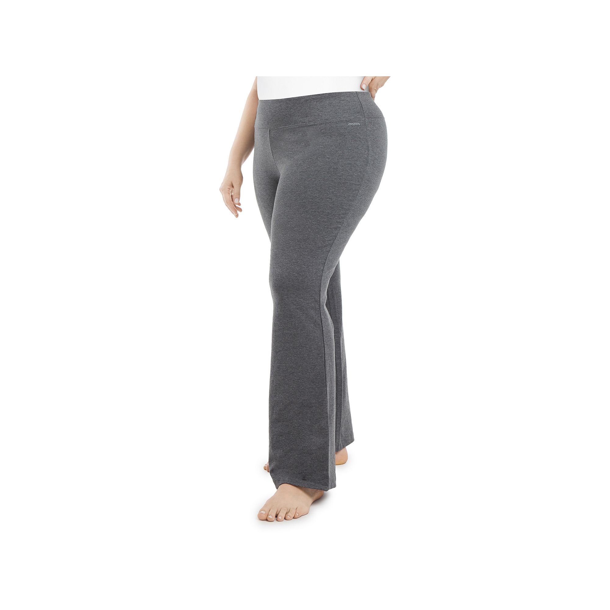 Plus Size Jockey Sport® Slim Bootleg Pants, Womens, Size: 1XL, Grey