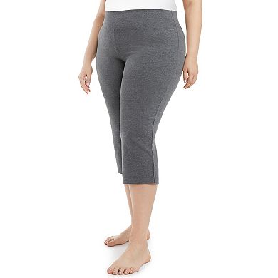 Plus Size Jockey Sport Slim Flare Capris