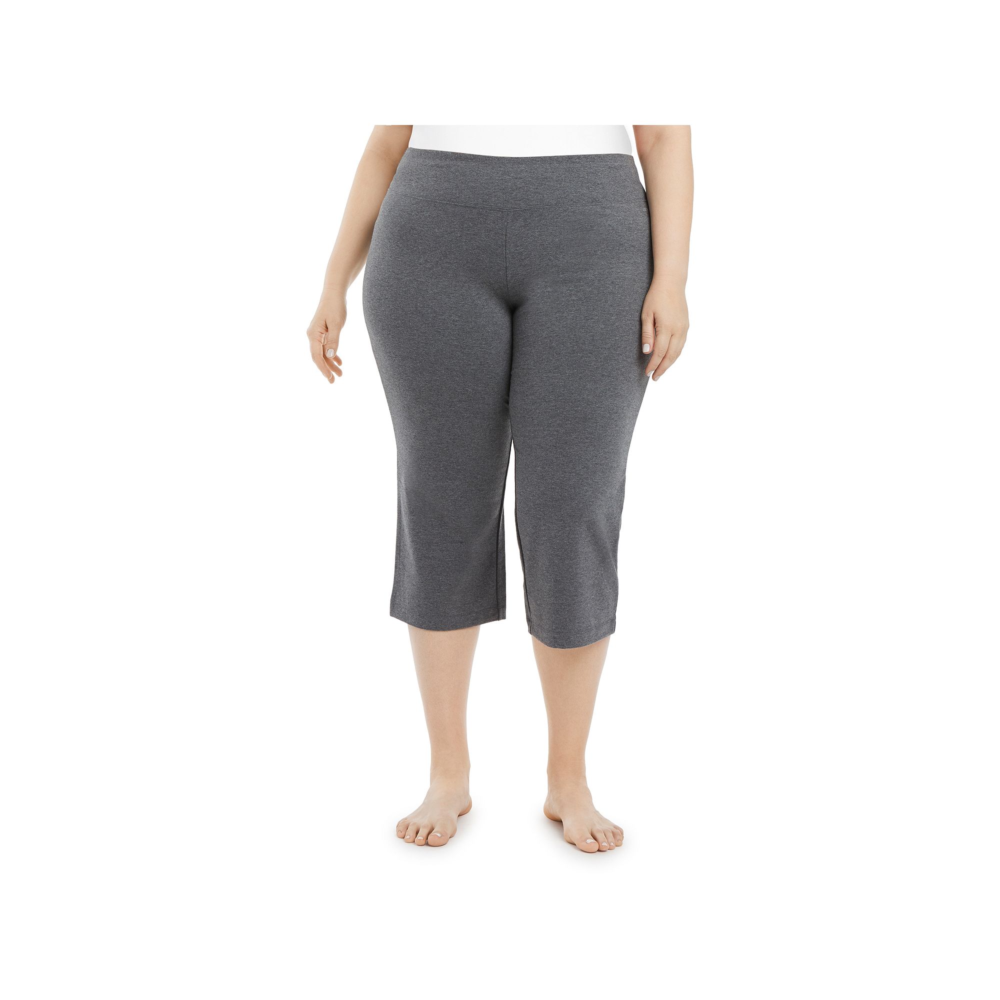 Plus Size Jockey Sport® Slim Flare Capris, Womens, Size: 2XL, Grey